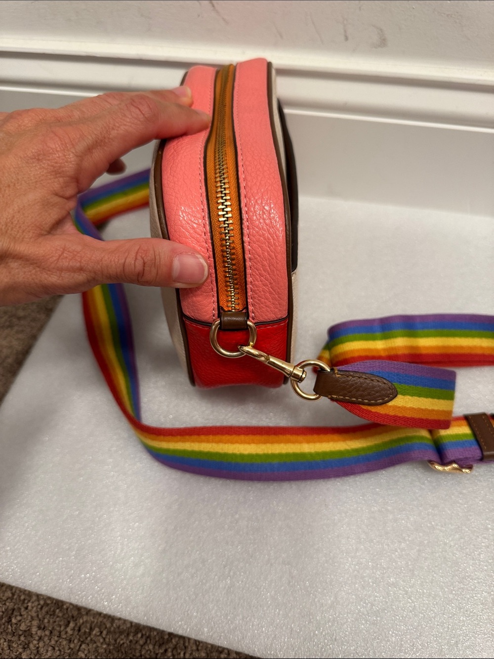 Coach Jamie pride rainbow camera crossbody bag purse - Picture 2 of 10